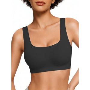 image:imageAvidlove Womens Comfy Pullover Wireless Bra Seamless Bralettes No Underwire T Shirt Wirefree Wide Straps Sleep Everyday BrasBlack