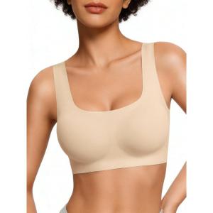 image:imageAvidlove Womens Comfy Pullover Wireless Bra Seamless Bralettes No Underwire T Shirt Wirefree Wide Straps Sleep Everyday BrasNude