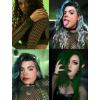 image:imageAvidlove Fishnet Top Women Mesh Long Sleeve Crop Top See Through Shirt Sheer Rave Top XSXXLArmy Green