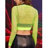 image:imageAvidlove Fishnet Top Women Mesh Long Sleeve Crop Top See Through Shirt Sheer Rave Top XSXXLPat1