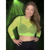 image:imageAvidlove Fishnet Top Women Mesh Long Sleeve Crop Top See Through Shirt Sheer Rave Top XSXXLPat1