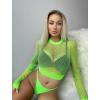 image:imageAvidlove Fishnet Top Women Mesh Long Sleeve Crop Top See Through Shirt Sheer Rave Top XSXXLPat2