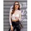 image:imageAvidlove Fishnet Top Women Mesh Long Sleeve Crop Top See Through Shirt Sheer Rave Top XSXXLWhitelong Sleeve