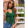 image:imageAvidlove Halter Tops for Women Mesh Tank Top Sexy Camisoles Y2K Crop Top Going Out Tops Trendy Summer Tops OutfitsGreen