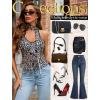 image:imageAvidlove Halter Tops for Women Mesh Tank Top Sexy Camisoles Y2K Crop Top Going Out Tops Trendy Summer Tops OutfitsLeopard Pattern