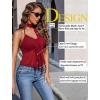 image:imageAvidlove Halter Tops for Women Mesh Tank Top Sexy Camisoles Y2K Crop Top Going Out Tops Trendy Summer Tops OutfitsWine Red