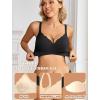image:imageAvidlove Jelly Bras for Women No Underwire Seamless Bralettes Wireless Push Up Scalloped Full Coverage Sports Everyday BraBlack