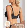 image:imageAvidlove Jelly Bras for Women No Underwire Seamless Bralettes Wireless Push Up Scalloped Full Coverage Sports Everyday BraBlack