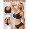 image:imageAvidlove Jelly Bras for Women No Underwire Seamless Bralettes Wireless Push Up Scalloped Full Coverage Sports Everyday BraBlack