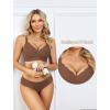 image:imageAvidlove Jelly Bras for Women No Underwire Seamless Bralettes Wireless Push Up Scalloped Full Coverage Sports Everyday BraBrown