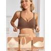image:imageAvidlove Jelly Bras for Women No Underwire Seamless Bralettes Wireless Push Up Scalloped Full Coverage Sports Everyday BraBrown