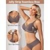 image:imageAvidlove Jelly Bras for Women No Underwire Seamless Bralettes Wireless Push Up Scalloped Full Coverage Sports Everyday BraGrey