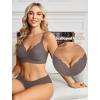 image:imageAvidlove Jelly Bras for Women No Underwire Seamless Bralettes Wireless Push Up Scalloped Full Coverage Sports Everyday BraGrey