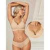 image:imageAvidlove Jelly Bras for Women No Underwire Seamless Bralettes Wireless Push Up Scalloped Full Coverage Sports Everyday BraNude
