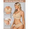 image:imageAvidlove Jelly Bras for Women No Underwire Seamless Bralettes Wireless Push Up Scalloped Full Coverage Sports Everyday BraNude