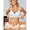 image:imageAvidlove Jelly Bras for Women No Underwire Seamless Bralettes Wireless Push Up Scalloped Full Coverage Sports Everyday BraWhite