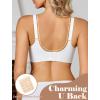 image:imageAvidlove Jelly Bras for Women No Underwire Seamless Bralettes Wireless Push Up Scalloped Full Coverage Sports Everyday BraWhite