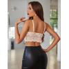image:imageAvidlove Lace Bralette for Women Lingerie Spaghetti Adjustable Strap Tank Camisole Crop TopBeige