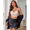 image:imageAvidlove Lace Bralette for Women Lingerie Spaghetti Adjustable Strap Tank Camisole Crop TopBeige