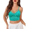 image:imageAvidlove Lace Bralette for Women Lingerie Spaghetti Adjustable Strap Tank Camisole Crop TopCeramic Green