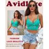 image:imageAvidlove Lace Bralette for Women Lingerie Spaghetti Adjustable Strap Tank Camisole Crop TopCeramic Green