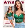 image:imageAvidlove Lace Bralette for Women Lingerie Spaghetti Adjustable Strap Tank Camisole Crop TopGreen