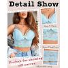 image:imageAvidlove Lace Bralette for Women Lingerie Spaghetti Adjustable Strap Tank Camisole Crop TopLight Blue