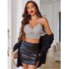 image:imageAvidlove Lace Bralette for Women Lingerie Spaghetti Adjustable Strap Tank Camisole Crop TopLight Grey