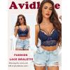 image:imageAvidlove Lace Bralette for Women Lingerie Spaghetti Adjustable Strap Tank Camisole Crop TopNavy Blue