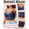 image:imageAvidlove Lace Bralette for Women Lingerie Spaghetti Adjustable Strap Tank Camisole Crop TopNavy Blue
