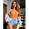 image:imageAvidlove Lace Bralette for Women Lingerie Spaghetti Adjustable Strap Tank Camisole Crop TopOrange