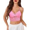image:imageAvidlove Lace Bralette for Women Lingerie Spaghetti Adjustable Strap Tank Camisole Crop TopPeach Pink