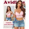 image:imageAvidlove Lace Bralette for Women Lingerie Spaghetti Adjustable Strap Tank Camisole Crop TopPink