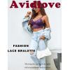 image:imageAvidlove Lace Bralette for Women Lingerie Spaghetti Adjustable Strap Tank Camisole Crop TopPurple