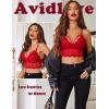 image:imageAvidlove Lace Bralette for Women Lingerie Spaghetti Adjustable Strap Tank Camisole Crop TopRed