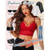 image:imageAvidlove Lace Bralette for Women Lingerie Spaghetti Adjustable Strap Tank Camisole Crop TopRed