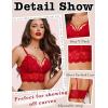 image:imageAvidlove Lace Bralette for Women Lingerie Spaghetti Adjustable Strap Tank Camisole Crop TopRed
