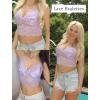 image:imageAvidlove Lace Bralette for Women Lingerie Spaghetti Adjustable Strap Tank Camisole Crop TopViolet