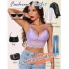 image:imageAvidlove Lace Bralette for Women Lingerie Spaghetti Adjustable Strap Tank Camisole Crop TopViolet