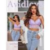 image:imageAvidlove Lace Bralette for Women Lingerie Spaghetti Adjustable Strap Tank Camisole Crop TopViolet
