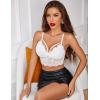 image:imageAvidlove Lace Bralette for Women Lingerie Spaghetti Adjustable Strap Tank Camisole Crop TopWhite