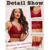 image:imageAvidlove Lace Bralette for Women Lingerie Spaghetti Adjustable Strap Tank Camisole Crop TopWine Red
