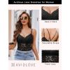 image:imageAvidlove Lace Bralette for Women V Neck Camisole Lingerie Spaghetti Strap Tube Slim Tank TopBlack