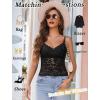 image:imageAvidlove Lace Bralette for Women V Neck Camisole Lingerie Spaghetti Strap Tube Slim Tank TopBlack