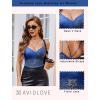 image:imageAvidlove Lace Bralette for Women V Neck Camisole Lingerie Spaghetti Strap Tube Slim Tank TopBlue