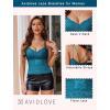image:imageAvidlove Lace Bralette for Women V Neck Camisole Lingerie Spaghetti Strap Tube Slim Tank TopBlue Green