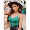 image:imageAvidlove Lace Bralette for Women V Neck Camisole Lingerie Spaghetti Strap Tube Slim Tank TopCeramic Green