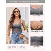 image:imageAvidlove Lace Bralette for Women V Neck Camisole Lingerie Spaghetti Strap Tube Slim Tank TopGray