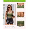 image:imageAvidlove Lace Bralette for Women V Neck Camisole Lingerie Spaghetti Strap Tube Slim Tank TopGreen