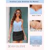 image:imageAvidlove Lace Bralette for Women V Neck Camisole Lingerie Spaghetti Strap Tube Slim Tank TopLight Blue